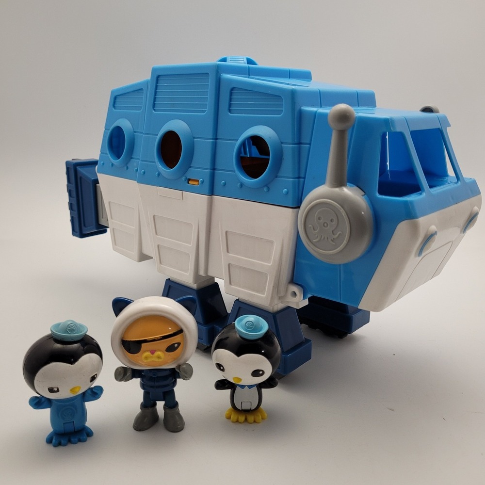 Fisher Price Octonauts Gup-I Transforming Polar Vehicle Set w/ 3 Figures Rare